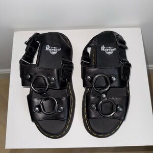 Dr. Martens Black Leather Sandals